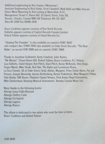 Hugh Marsh - Shaking The Pumpkin 1988 - Quarantunes