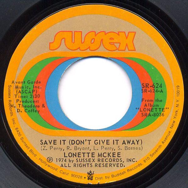 Lonette McKee - Save It (Don't Give It Away) / Do To Me 1974 - Quarantunes