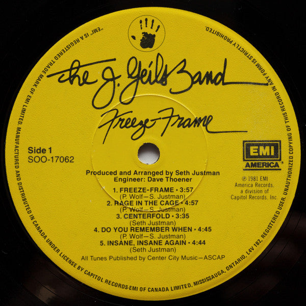 The J. Geils Band - Freeze Frame