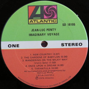 Jean-Luc Ponty - Imaginary Voyage (minty ponty) 1976 - Quarantunes