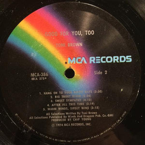 Toni Brown - Good For You,Too 1974 - Quarantunes