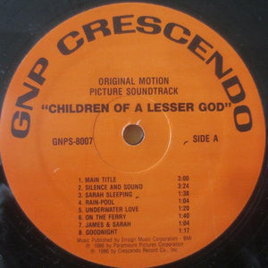 Michael Convertino - Children Of A Lesser God (Original Motion Picture Soundtrack) - 1986 - Quarantunes