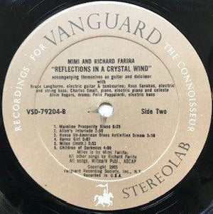 Richard & Mimi Fariña - Reflections In A Crystal Wind 1966 - Quarantunes