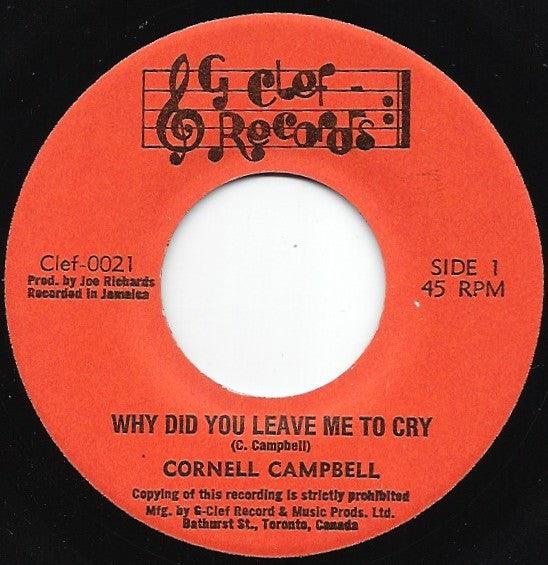 Cornell Campbell - Why Did You Leave Me To Cry / Lost In A Dream - Quarantunes