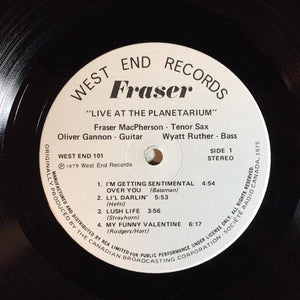 Fraser - Live At The Planetarium 1976 - Quarantunes