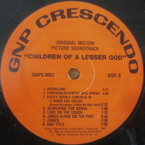 Michael Convertino - Children Of A Lesser God (Original Motion Picture Soundtrack) - 1986 - Quarantunes