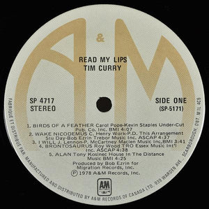 Tim Curry - Read My Lips - 1978 - Quarantunes