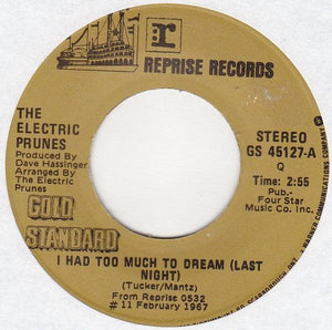 The Electric Prunes - I Had Too Much To Dream (Last Night) / Get Me To The World On Time - Quarantunes