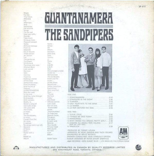 The Sandpipers - Guantanamera
