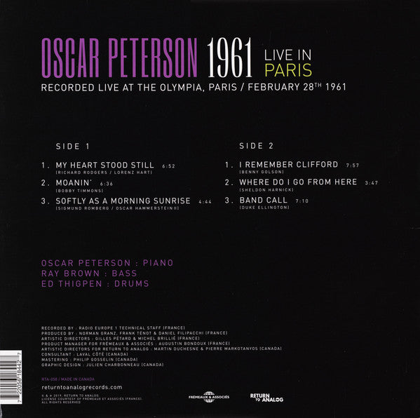 Oscar Peterson - Live In Paris 1961