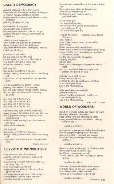 Bruce Cockburn - World Of Wonders 1986 - Quarantunes