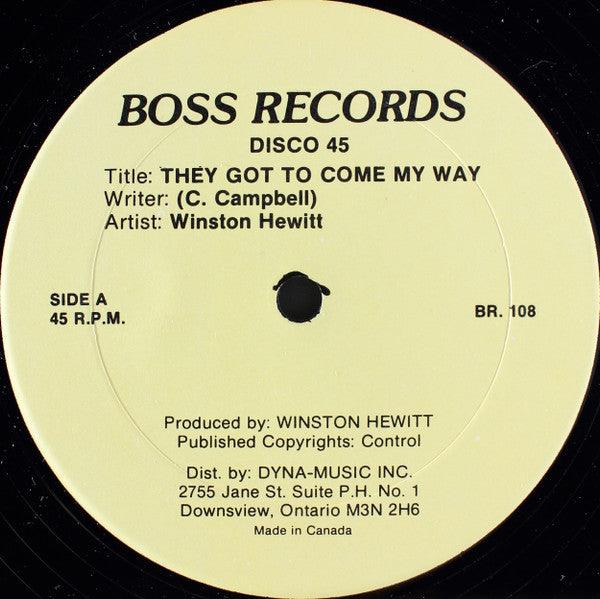 Winston Hewitt - They Got To Come My Way (12") - Quarantunes