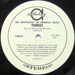 Various - An Anthology Of The World's Music: Turkey 1971 - Quarantunes