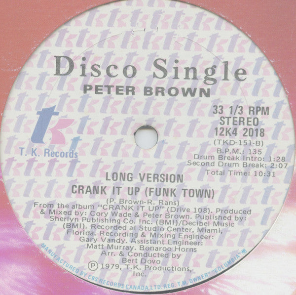 Peter Brown (2) - Crank It Up (Funk Town)