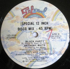 Anthony White - I Can't Turn You Loose / Block Party - 1977 - Quarantunes