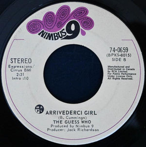 The Guess Who - Heartbroken Bopper / Arrivederci Girl 1972 - Quarantunes