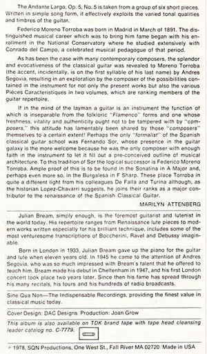 Julian Bream - Encores 1978 - Quarantunes