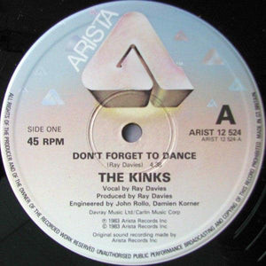 The Kinks - Don't Forget To Dance (12") 1983 - Quarantunes
