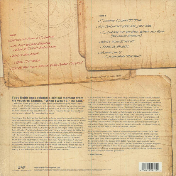 Toby Keith - 100% Songwriter