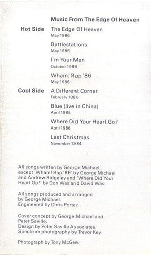 Wham! - Music From The Edge Of Heaven 1986 - Quarantunes