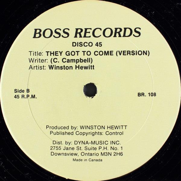 Winston Hewitt - They Got To Come My Way (12") - Quarantunes