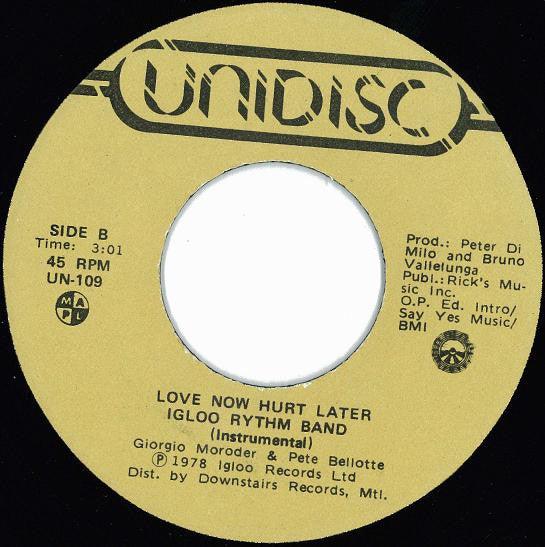Ann Joy|Igloo Rythm Band - / Love Now Hurt Later 1978 - Quarantunes