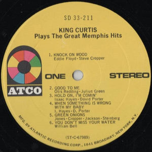 King Curtis - Plays The Great Memphis Hits - 1968 - Quarantunes
