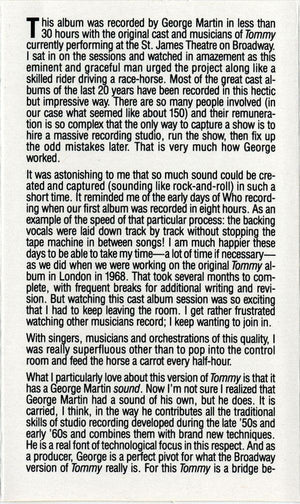 Various - The Who's Tommy - Original Cast Recording Highlights - Quarantunes