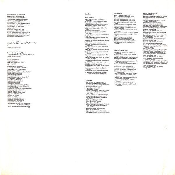 John Lennon - Mind Games 1973 - Quarantunes