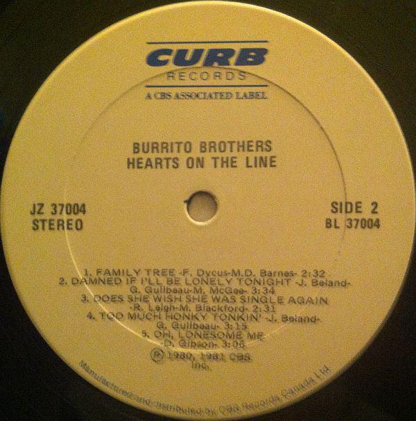 Burrito Brothers - Hearts On The Line 1980 - Quarantunes