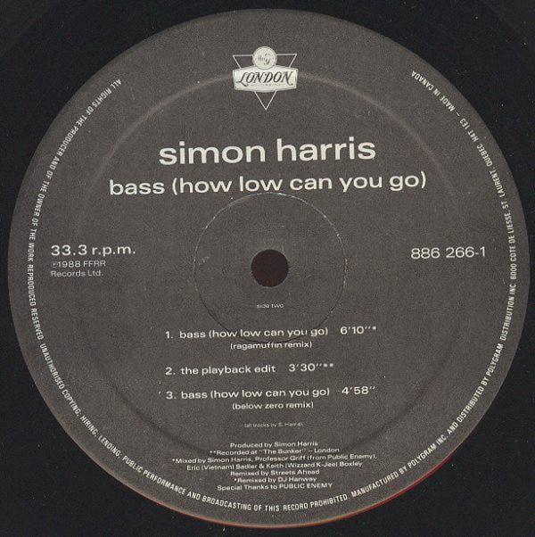 Simon Harris - Bass (How Low Can You Go) 1988 - Quarantunes