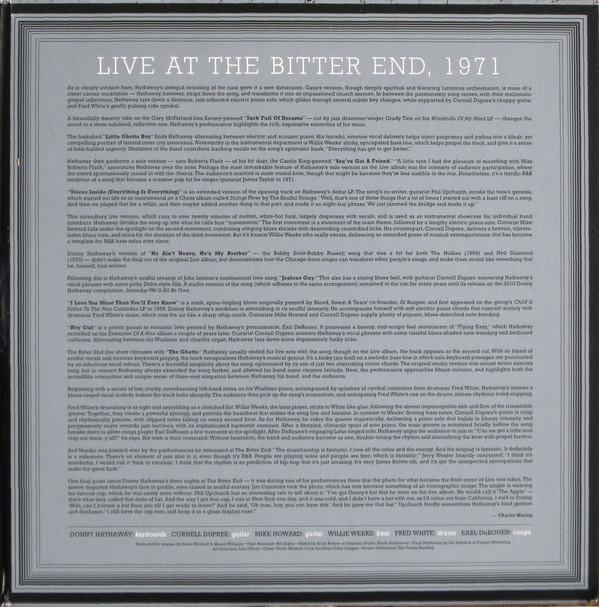 Donny Hathaway - Live At The Bitter End 1971 2014 - Quarantunes