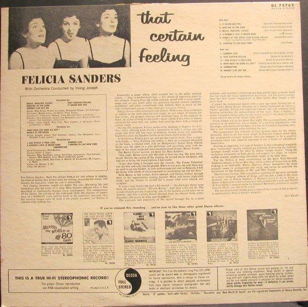 Felicia Sanders - That Certain Feeling 1958 - Quarantunes