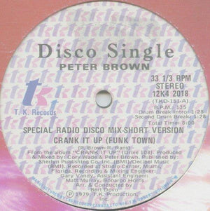 Peter Brown - Crank It Up (Funk Town) 1979 - Quarantunes