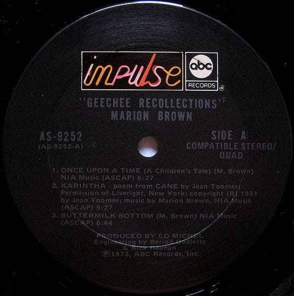 Marion Brown - Geechee Recollections - 1973