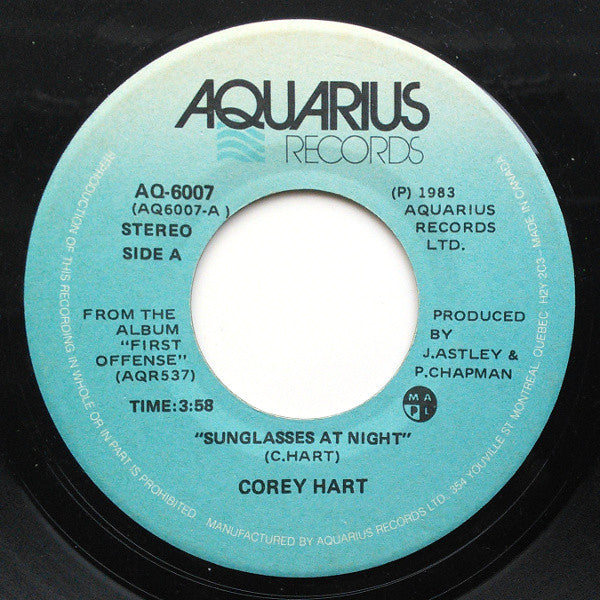 Corey Hart - Sunglasses At Night