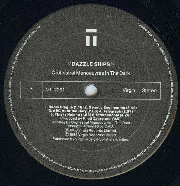 Orchestral Manoeuvres In The Dark - Dazzle Ships - 1983