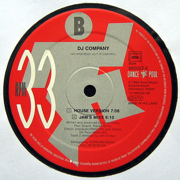 DJ Company - Hey Everybody (Out Of Control)