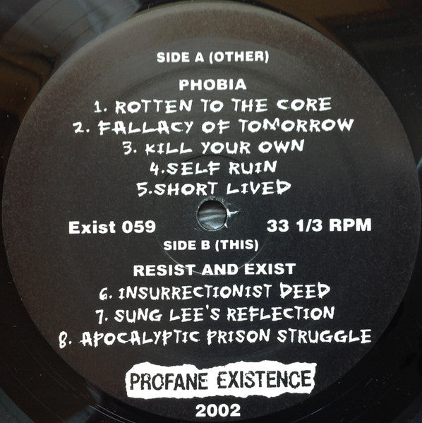 Phobia (6) - Phobia / Resist And Exist