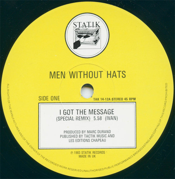 Men Without Hats - I Got The Message - 1983