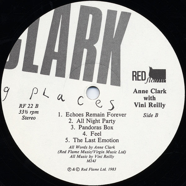 Anne Clark - Changing Places - 1983