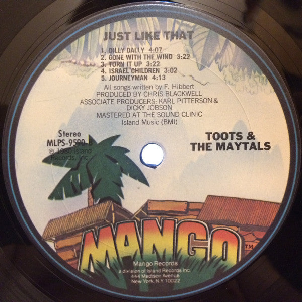 Toots & The Maytals - Just Like That Vinyl Record