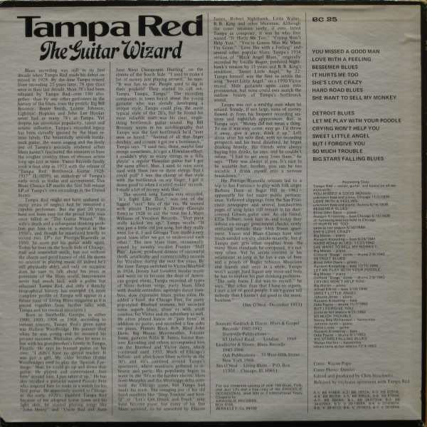 Tampa Red - The Guitar Wizard (1935-1953) - 1974