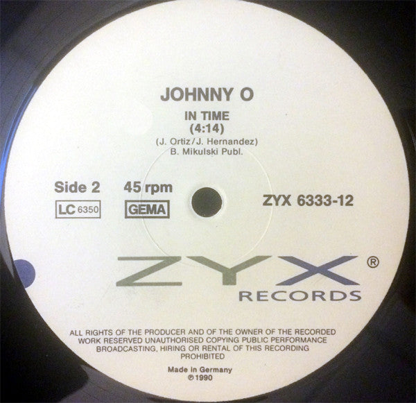 Johnny O - Megamix Vinyl Record