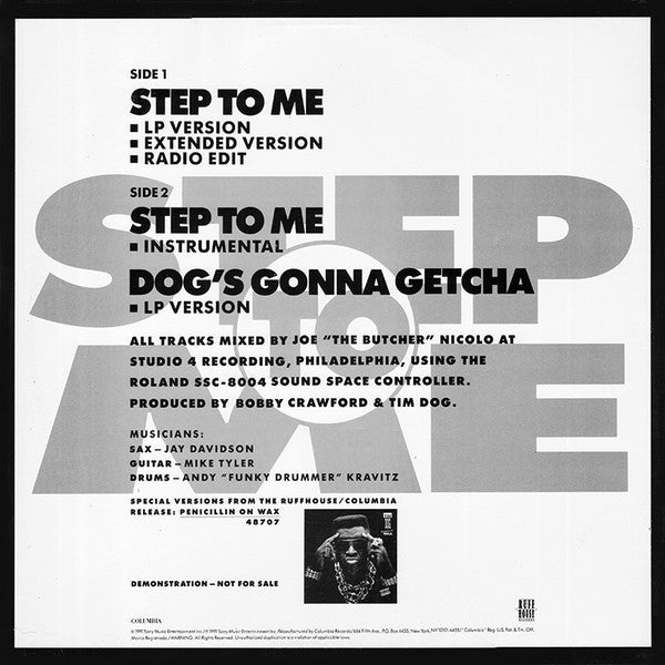 Tim Dog - Step To Me / Dog's Gonna Getcha - 1991