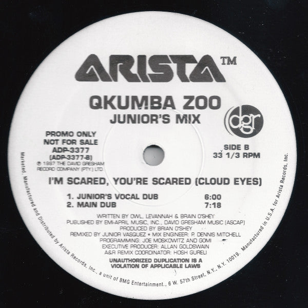 Qkumba Zoo - I'm Scared, You're Scared (Cloud Eyes) (Junior's Mix) - 1997