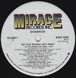 Shannon - Do You Wanna Get Away - 1985