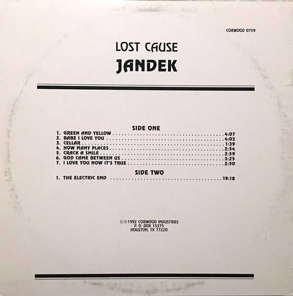 Jandek - Lost Cause