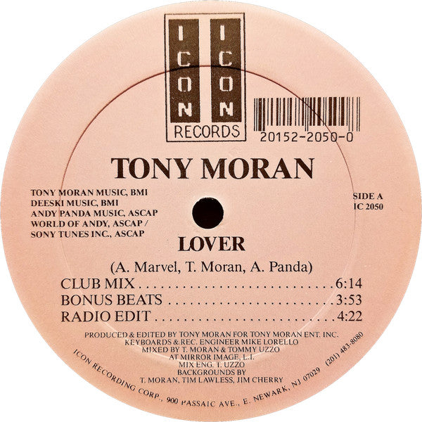 Tony Moran - Lover Vinyl Record