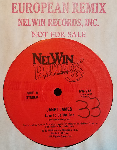 Janet James - Love To Be The One - 1980
